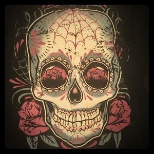 Torrid Sz 2 ~ Pink Skull Ringer T VGUC